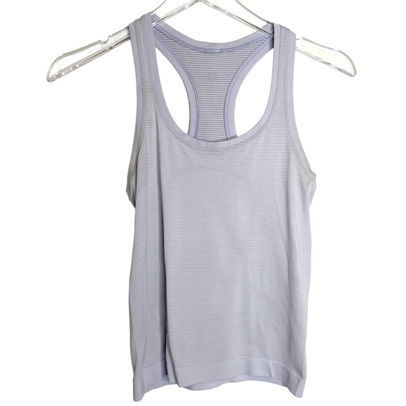 lululemon athletica Tops - Lululemon 2 Swiftly Tech Tank Racerback Gray Purple *flaw